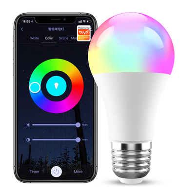 Goede prijs Tuya Bulb 10W E27 WiFi Lamp LED 1000LM RGB Lamp App Werken met Alexa Google Home Dimmable Timer 110v 220v online