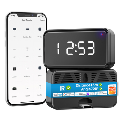 Goede prijs Wifi infrarood afstandsbediening met tijdsweergave Fan TV Dvd Voice Alexa En Google Tuya IR controle Smart Home online