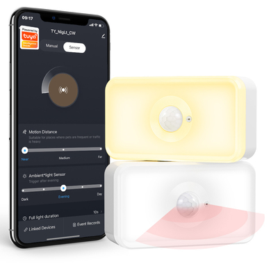 Goede prijs Tuya-bewegingssensor LED PIR WiFi Mensenlichaamsbewegingssensor Warm White Dual-Colour Type c Nachtlichtsensor online