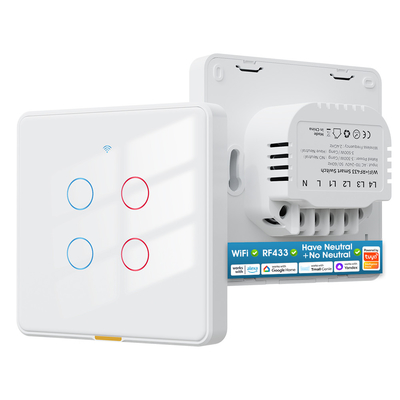 Goede prijs Tuya WiFi-schakelaar RF433 besturing Timing Voice App Alexa, Google Home Smart Home Geen neutrale draad WiFi EU Wandschakelaar online