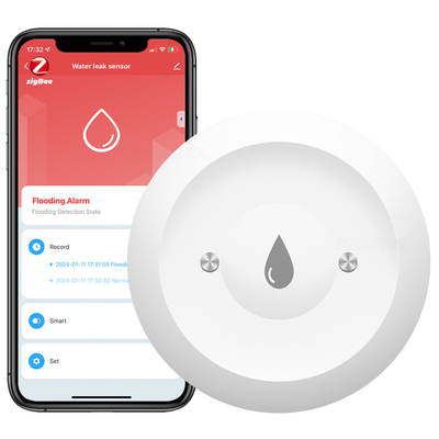 Goede prijs Zigbee Waterleksensor Linkage Alarm App Waterlek Detector Tuya Zigbee Water Immersion Sensor online