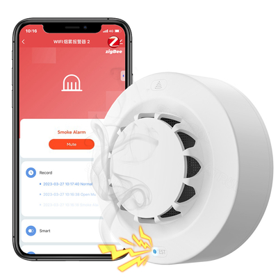 Goede prijs Zigbee Smart Smoke sensor Alarm Tuya90 dB Brandmelding Huisbeveiligingssysteem Branddetector online