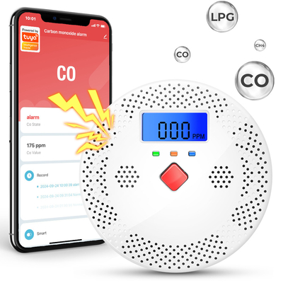 Goede prijs Tuya Wifi Koolmonoxide Detector Slimme Luchtkwaliteit Monitor CO Geluid Licht Alarm Detector LCD Digitale Display Thuis Luchtkwaliteit Tester online