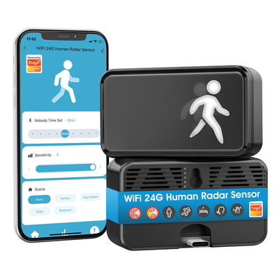 Goede prijs Wifi Mensen aanwezigheid 24G Radar MmWave Detectie Tuya APP Smart Home Met ademhalende lichtbewegingssensor Millimeter Wave Radar Body Detector online