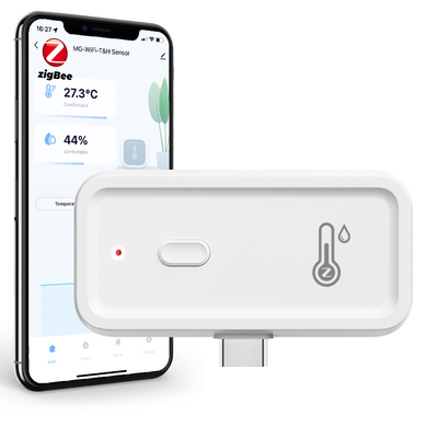 Goede prijs Tuya Zigbee Wifi Vochtigheid Temperatuur Monitor Smart Hygrometer Thermometer Draadloos Elektronisch Hygrometer Monitor Smart Indoor Compatibel met Alexa Google Assistant online