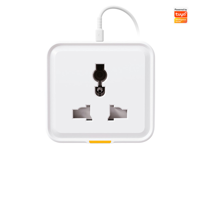 Goede prijs Tuya Smart Home Plug: Universal Type-C 16A WiFi RF433 Travel Adapter Socket met app-besturing, stemassistentcompatibiliteit en energiebewaking online