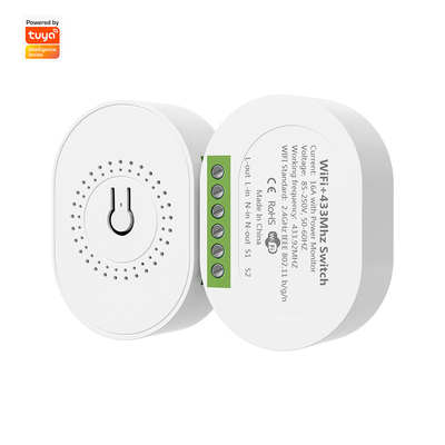 Goede prijs SMATRUL 16A Smart Power Monitor Breaker Tuya WiFi & RF433 Wireless Switch Mini 2-Way ModuleTimer Werkt met Google Home & Alexa online