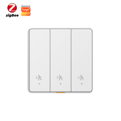 Goede prijs Tuya ZigBee Radar Bewegingssensor Schakelaar Sensing Geen Neutrale Smart Home EU Muurlampknop Uit Geen condensator Timing App online
