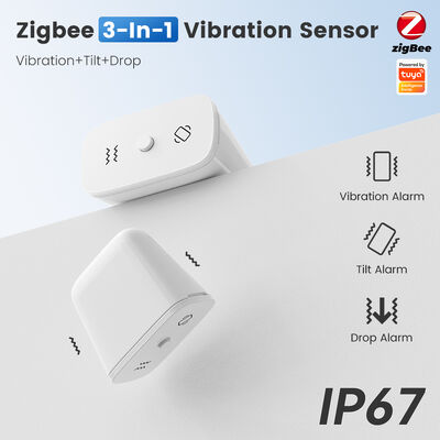Goede prijs Tuya Zigbee 3in1 Smart Sensor met trillings-, kantel- en valwaarschuwingen, IP67-bescherming en real-time detectie via de Whole-Home Smart App online