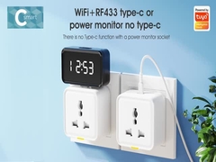 Tuya Universal Socket Type-C stopcontact 16A WiFi RF433 Reisadapter Tuya Smart Home Plug